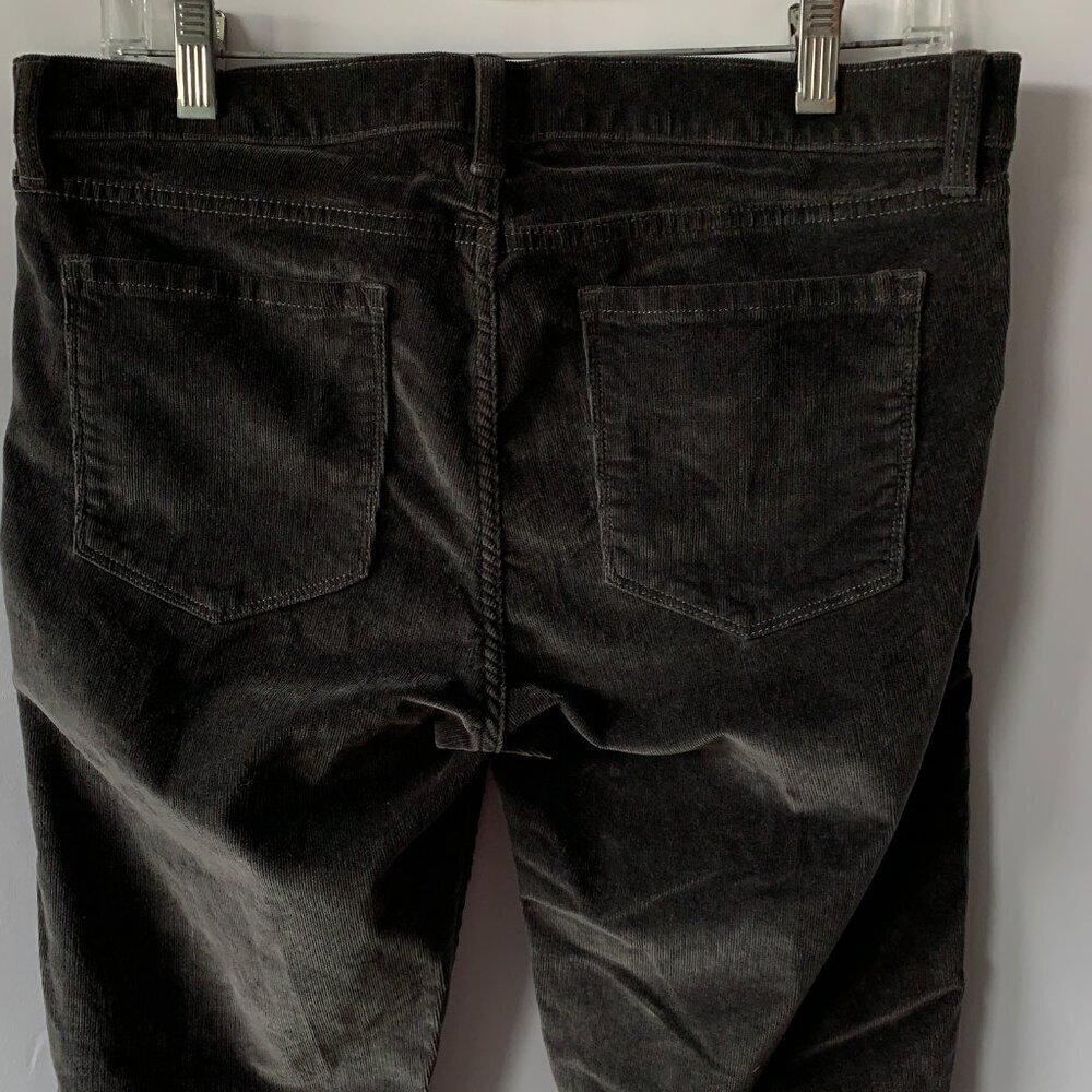 Banana Republic Women's Charcoal Zip Pocket Skinny Ankle Carduroy Pants Size 30 - Picture 7 of 13